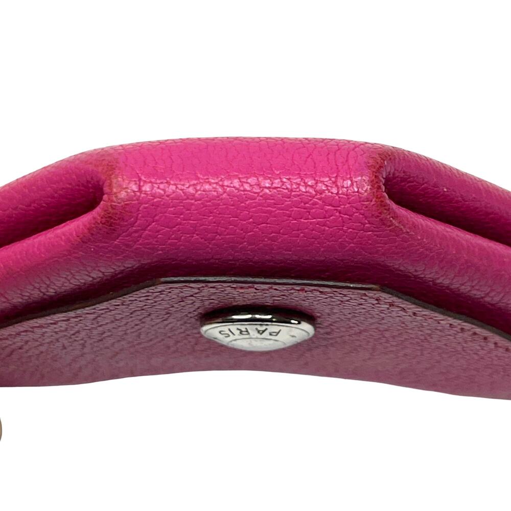 Hermès Le Van Quarte Coin Purse Pink Chevre Leather Snap Pouch France - Picture 6 of 13